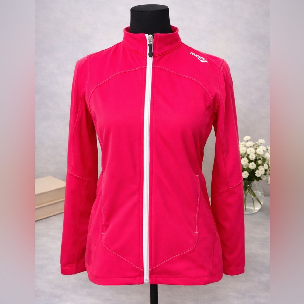 VTG Saucony pink speed of light activewear zip down